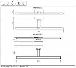 Светильник для картин и зеркал LUCIDE GAVIN 48202/12/11