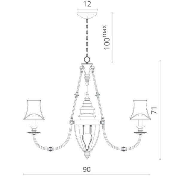 Подвесная люстра Divinare Archeo 1165/01 LM-8