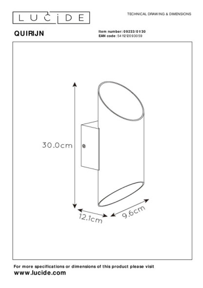 Бра LUCIDE QUIRIJN 09233/01/30