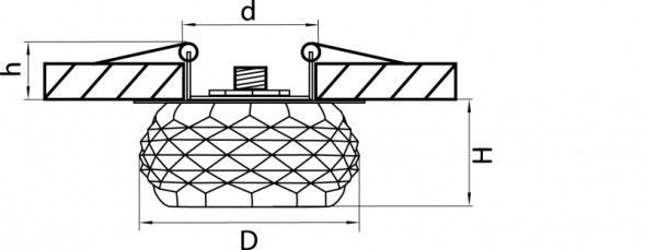 Встраиваемый точечный светильник Lightstar CESARE SPHE CR 004252