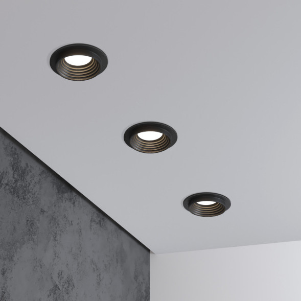 Встраиваемый точечный светильник Elektrostandard 25007/01 GU10 чёрный