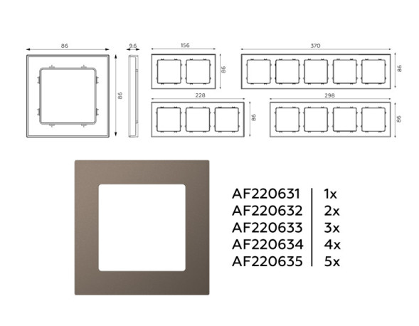 Рамка Ambrella Volt AF220632 ALFA Techno