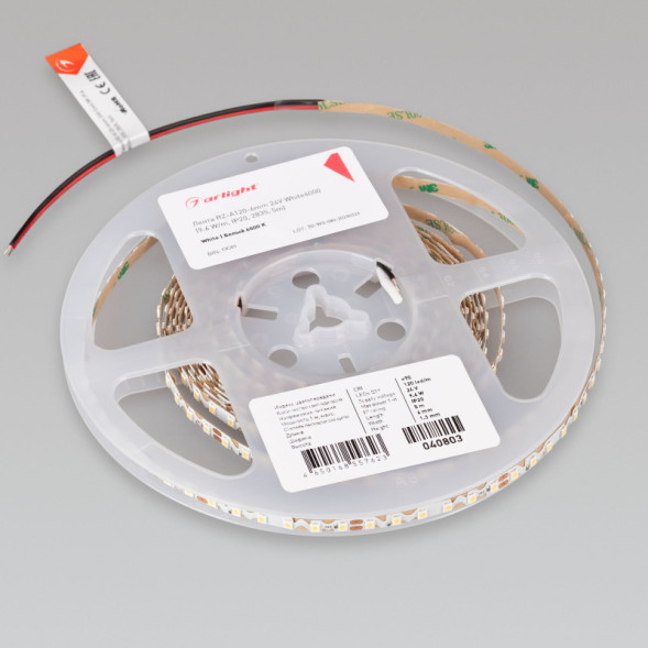 Лента Arlight RZ-A120-6mm 2835 040803 48W 24V 940lm белый (холодный) IP20