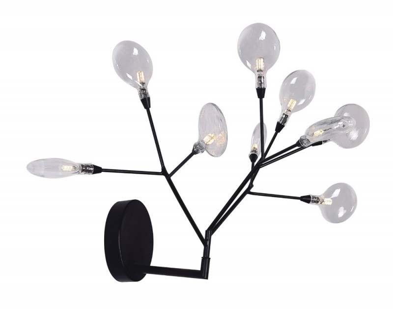 Бра Crystal Lux Evita EVITA AP9 BLACK/TRANSPARENT