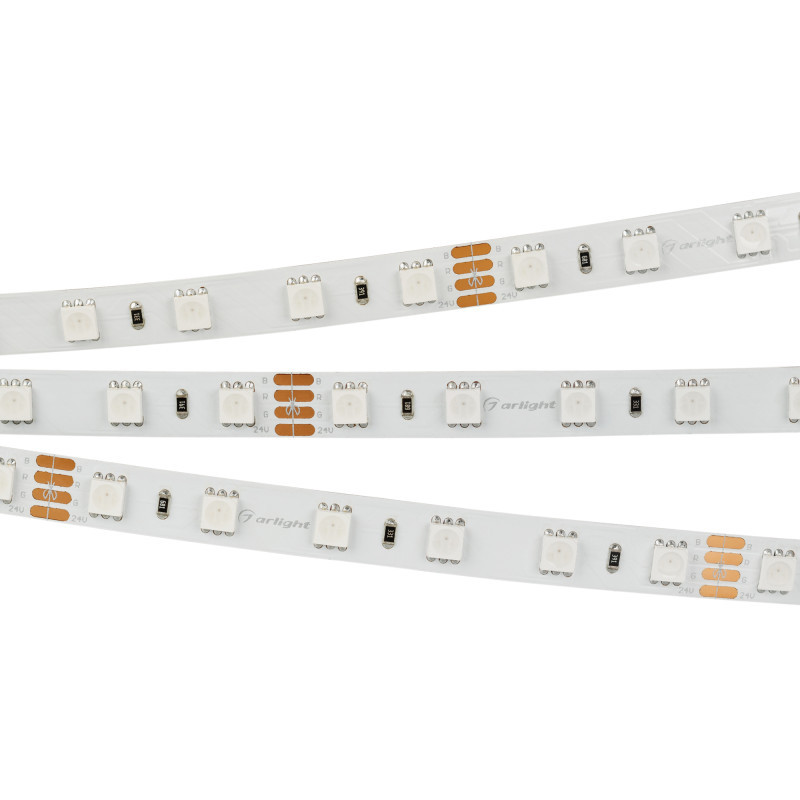 Лента Arlight RT-B60-10mm 5060 010367(2) 72W 24V 2400lm RGB IP20
