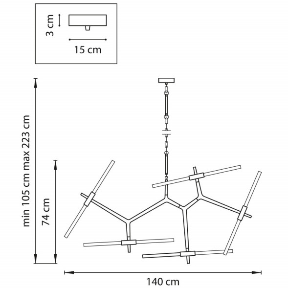 Подвесная люстра Lightstar Struttura 742106