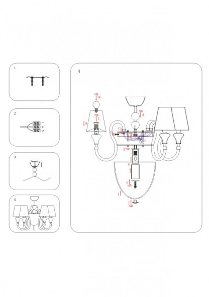 Люстра на штанге Lightstar OTTO 809056