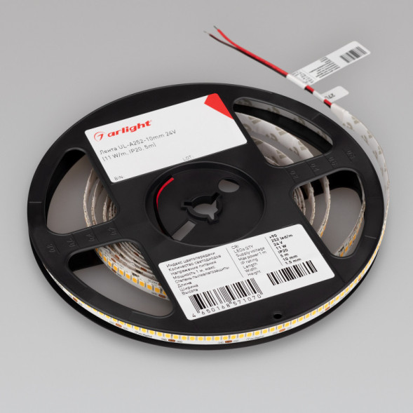 Лента Arlight UL-A252-10mm 2835 042319 55W 24V белый (теплый) IP20