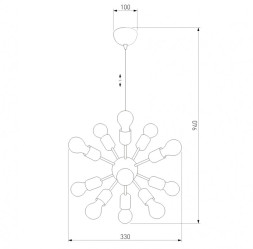 Подвесная люстра TK Lighting Estrella 1469 Estrella Black