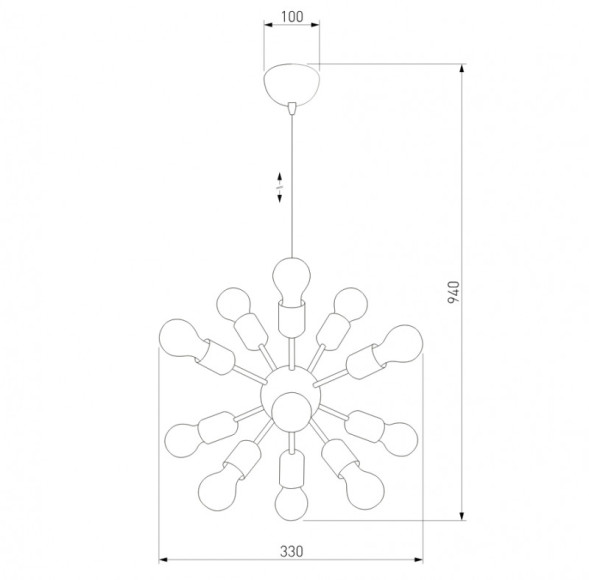 Подвесная люстра TK Lighting Estrella 1469 Estrella Black