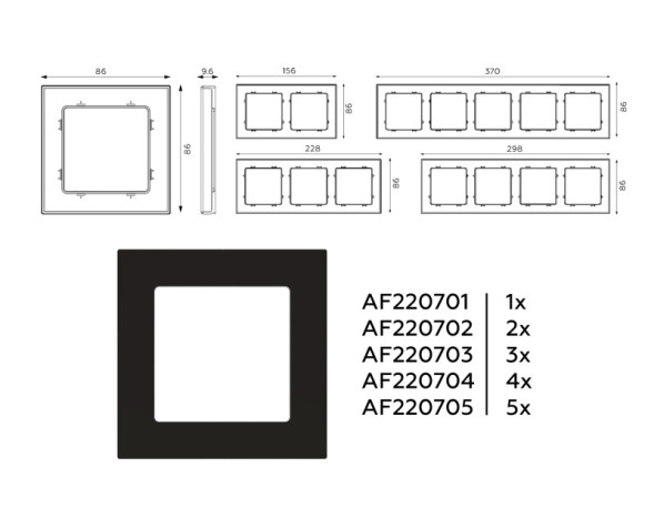 Рамка Ambrella Volt AF220704 ALFA Techno