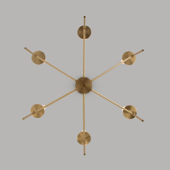 Люстра на штанге Eurosvet Anders 60142/6 латунь