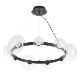 Подвесная люстра Crystal Lux BOSQUE SP9 BLACK/TRANSPARENT