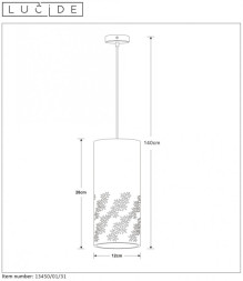 Подвесной светильник LUCIDE Sinan 13450/01/31