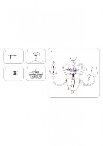 Люстра на штанге Lightstar OTTO 809086