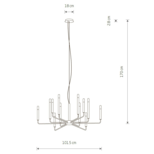 Подвесная люстра Nowodvorski Orto XII A 11463