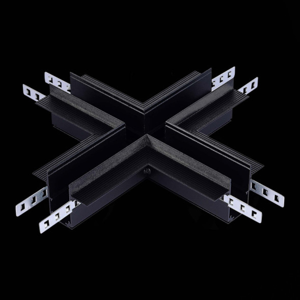 Коннектор для шинопровода ST-Luce Track Black magnet in ГКЛ 12мм ST007.400.12