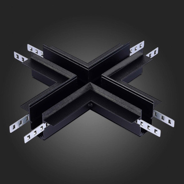 Коннектор для шинопровода ST-Luce Track Black magnet in ГКЛ 12мм ST007.400.12