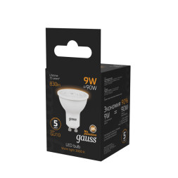 Светодиодная лампа Gauss 101506109 9W 220V 830lm GU10 белый (теплый)