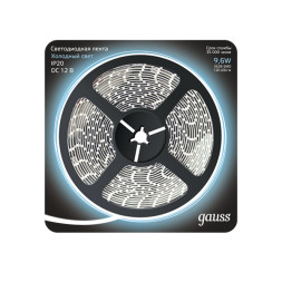 Лента Gauss Black 312000310 48W 12V 540lm белый (холодный) IP20